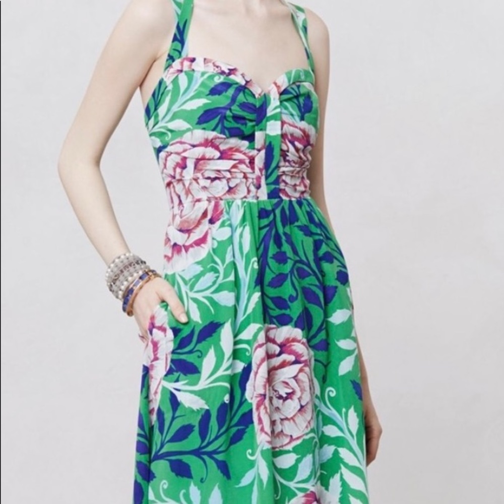 Anthropologie Moulinette Soers silk dress 0 floral